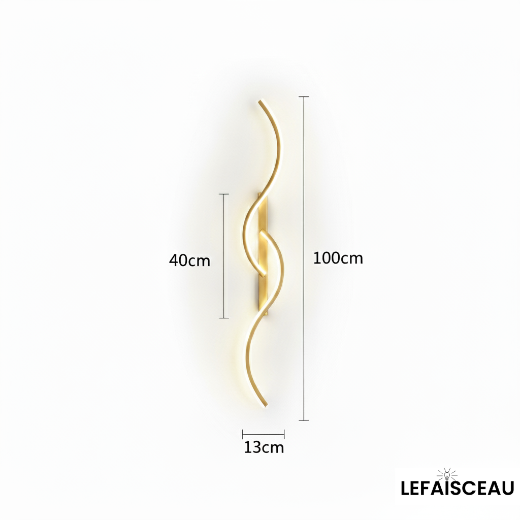 Applique murale intérieure à double vague