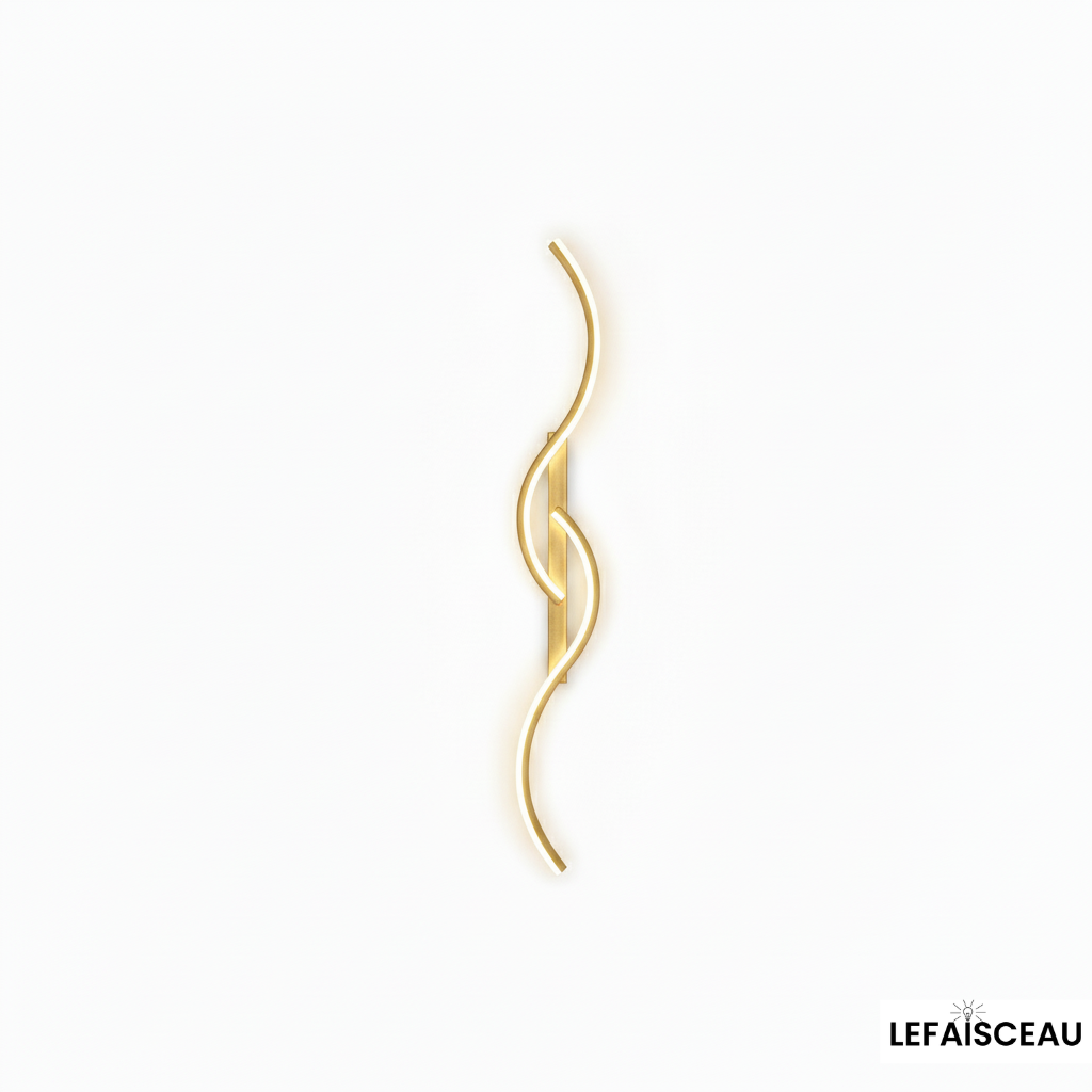 Applique murale intérieure à double vague