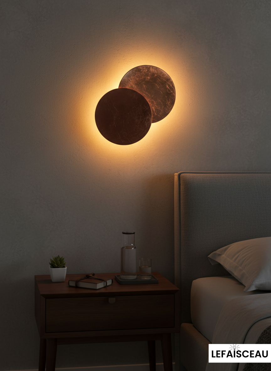 Applique murale intérieure à disques