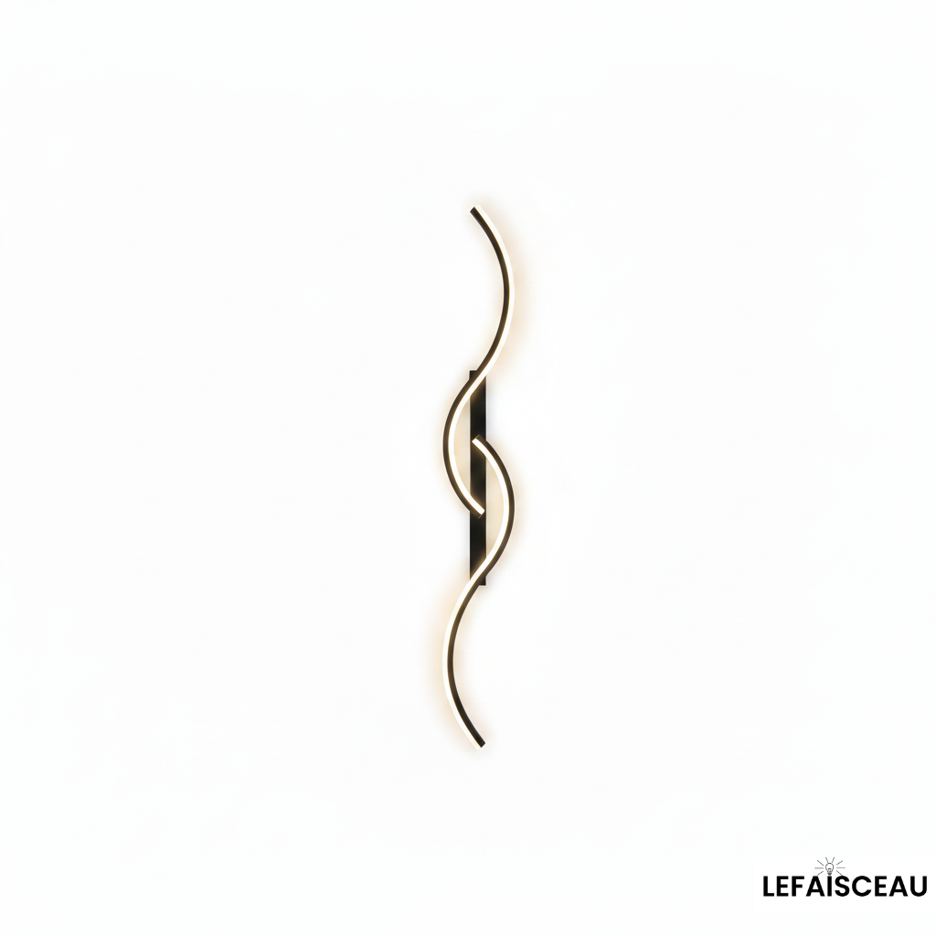 Applique murale intérieure à double vague