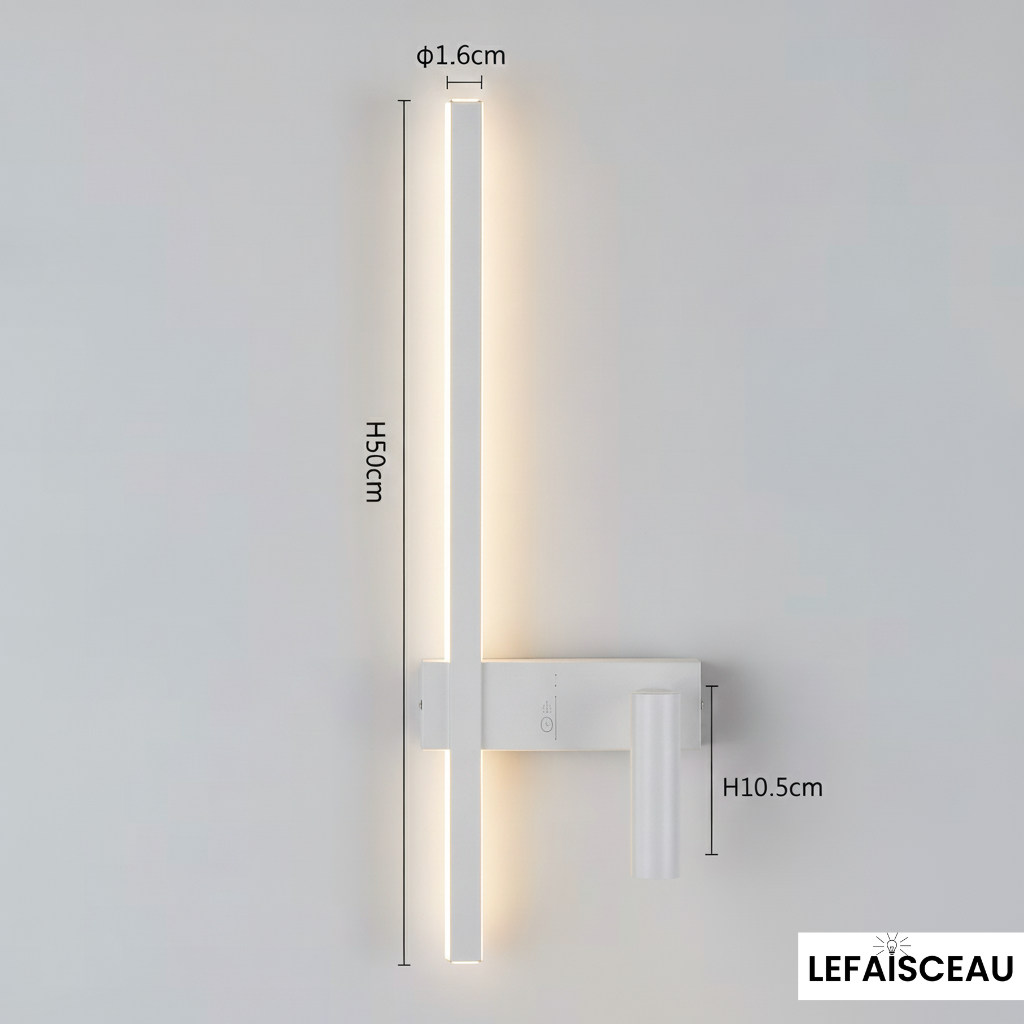 Applique murale LED à double éclairage monochrome