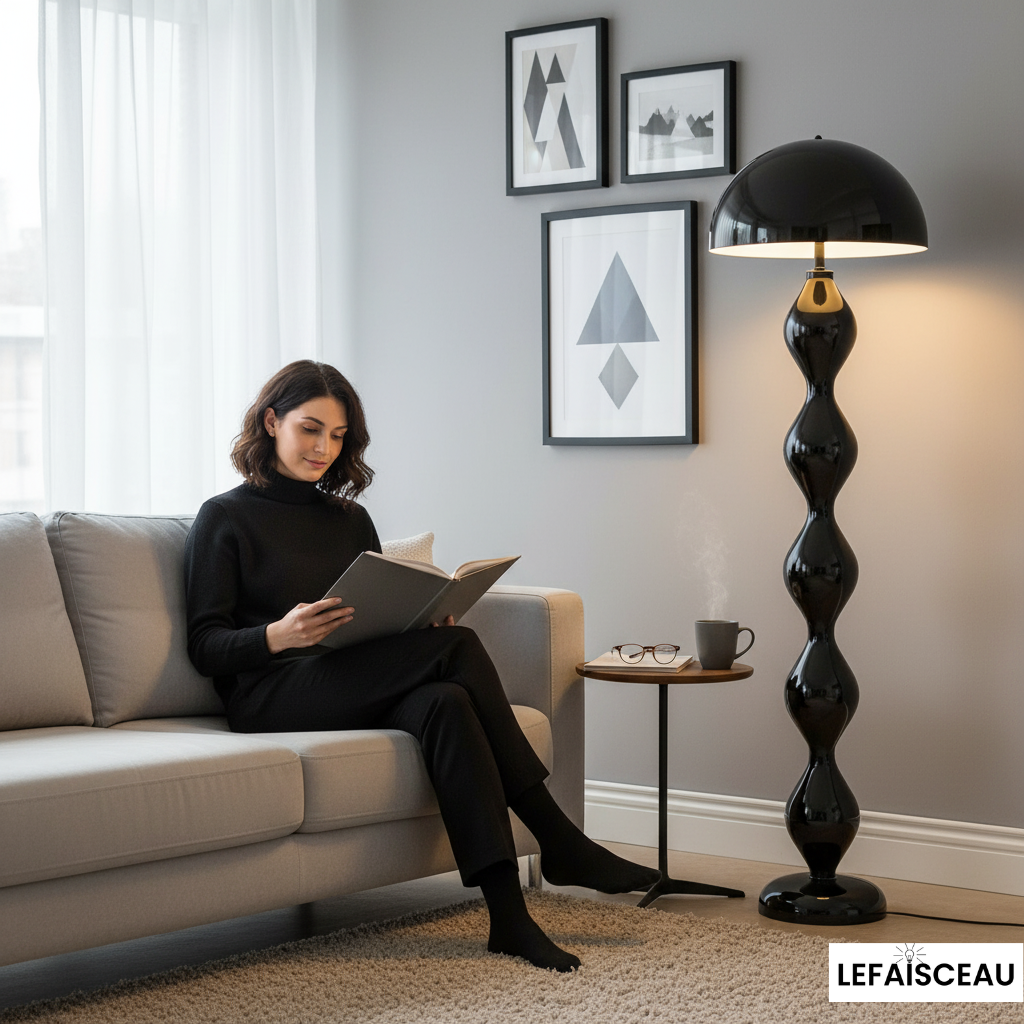 Lampadaire boule empilées