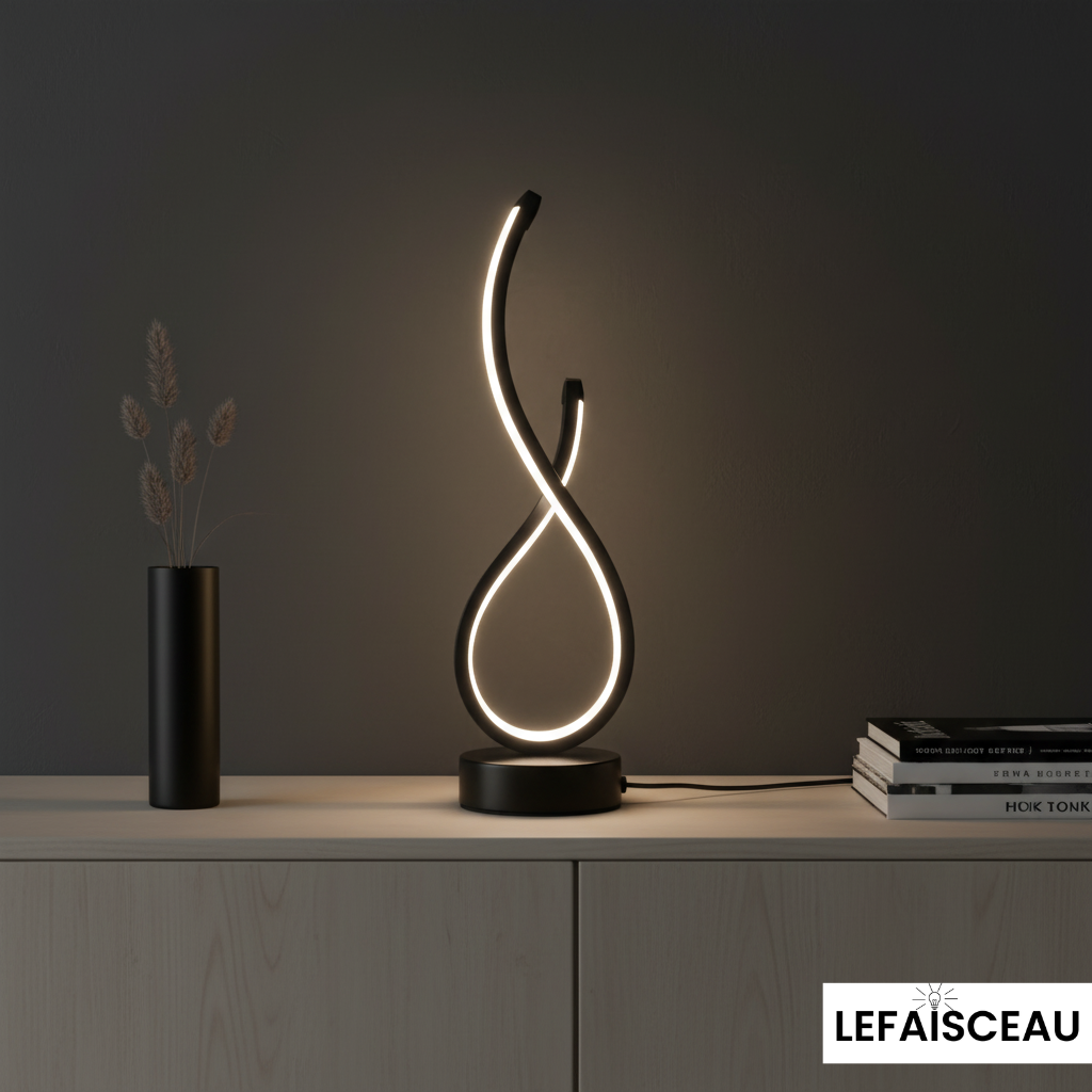 Lampe de chevet spirale