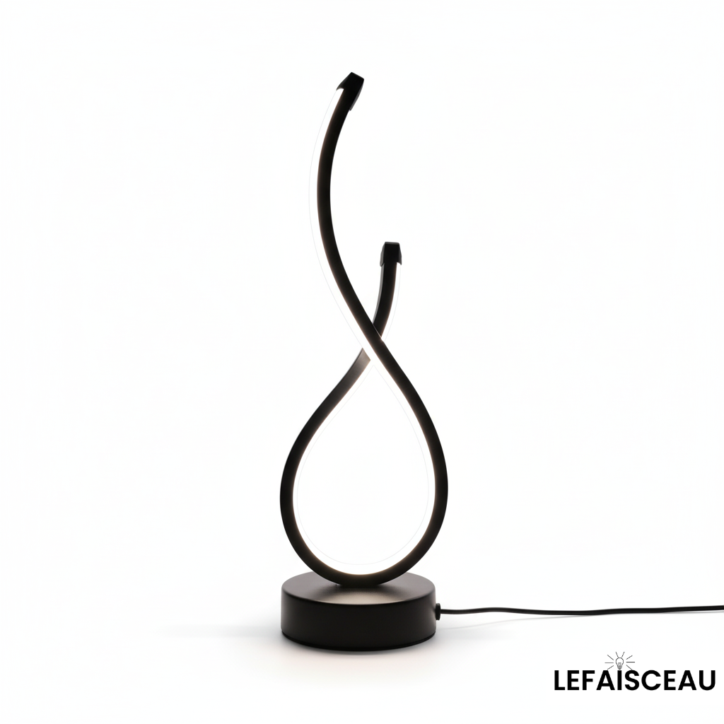 Lampe de chevet spirale