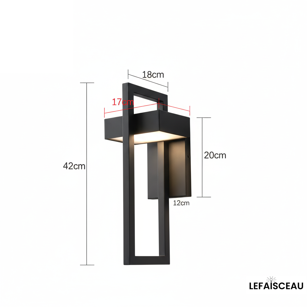 Applique murale extérieure géométrique