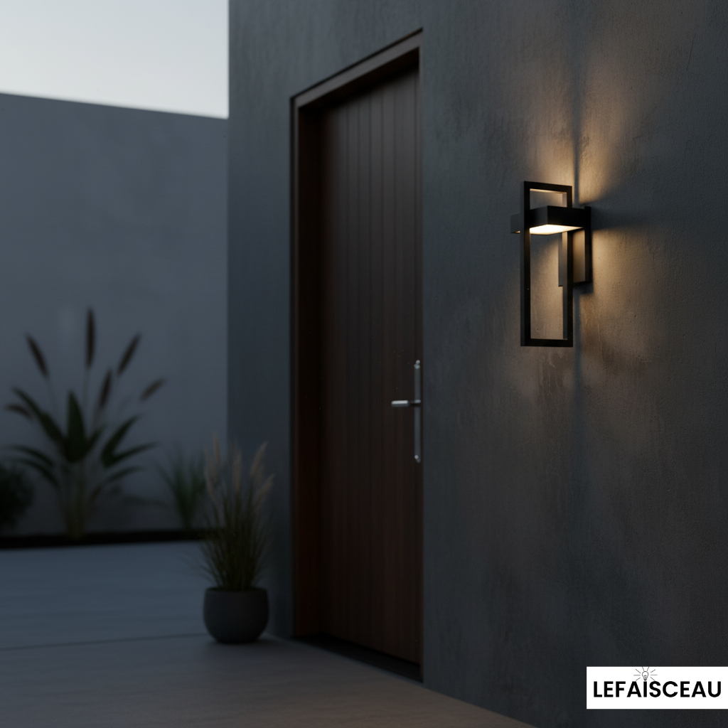 Applique murale extérieure géométrique