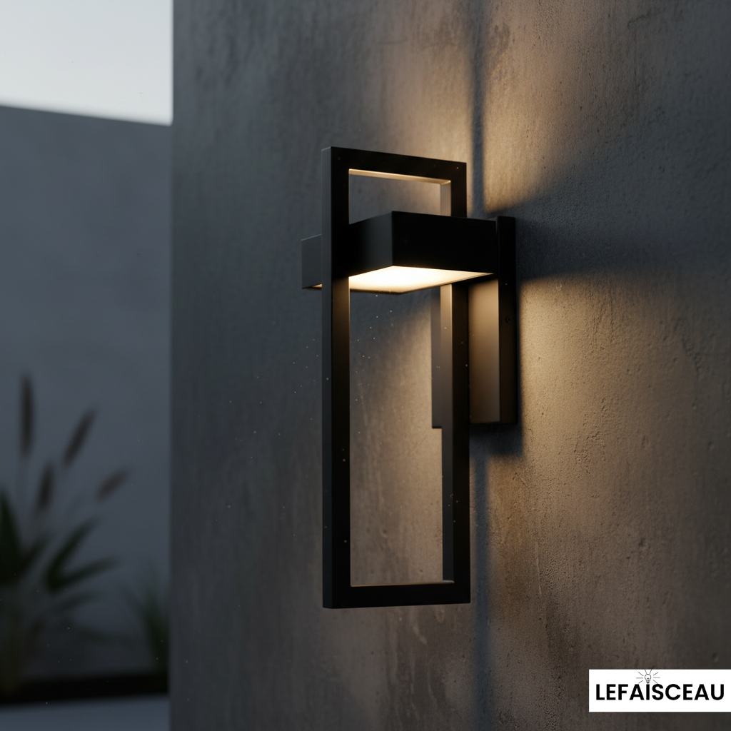 Applique murale extérieure géométrique