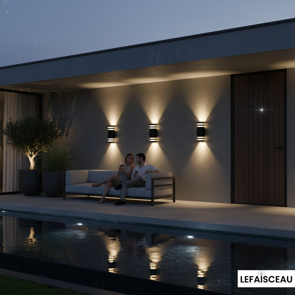 Applique murale extérieure design