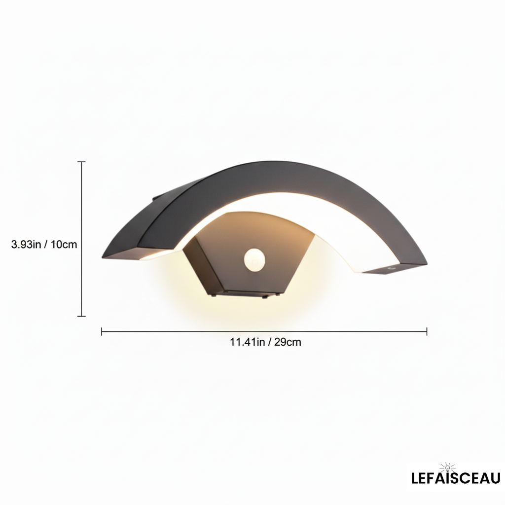 Applique murale demi-lune