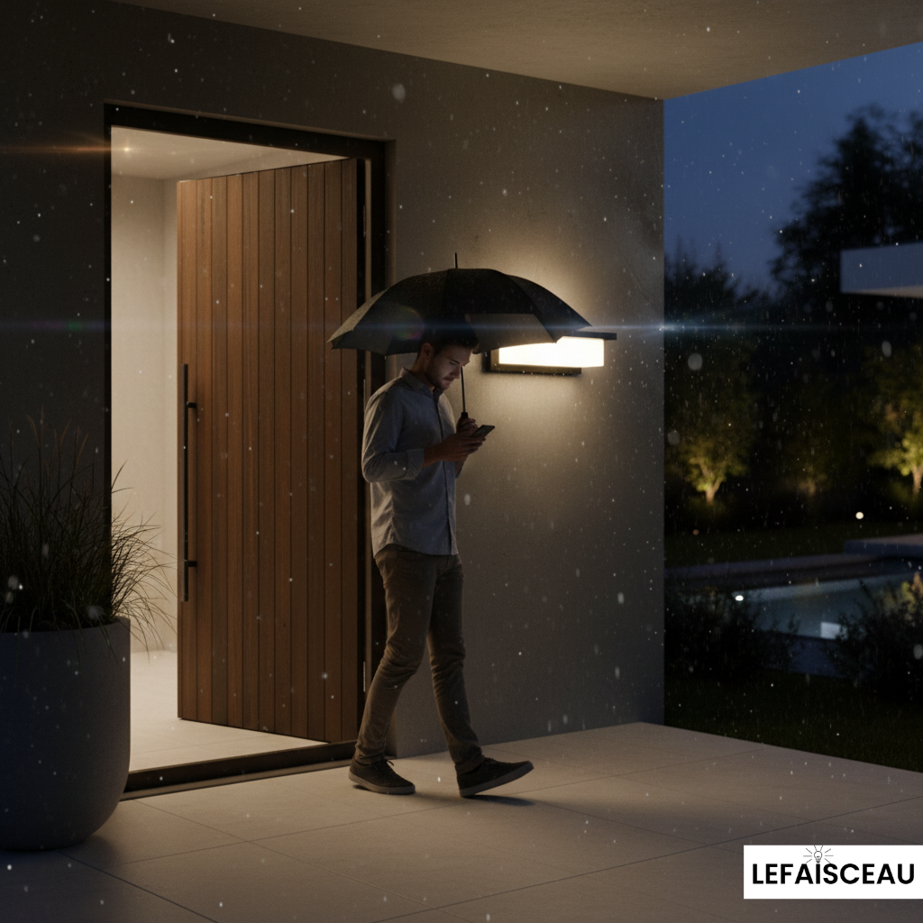 Applique murale extérieure rectangulaire