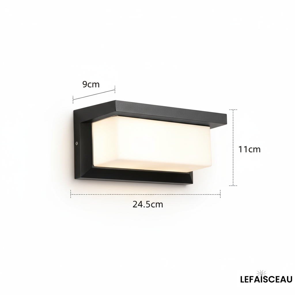 Applique murale extérieure rectangulaire