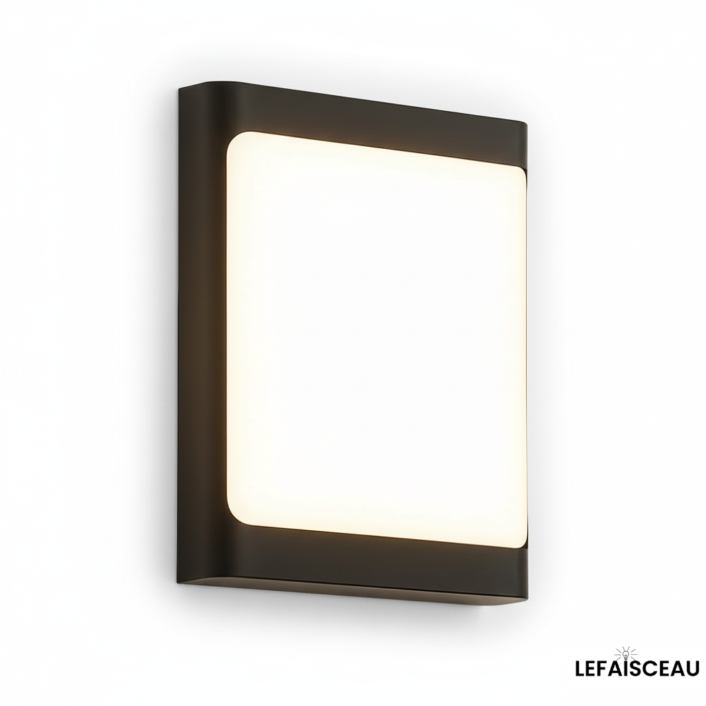 Applique murale extérieure carré