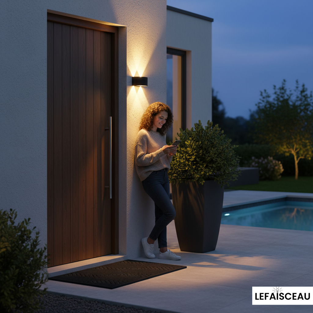 Applique murale extérieure cylindrique