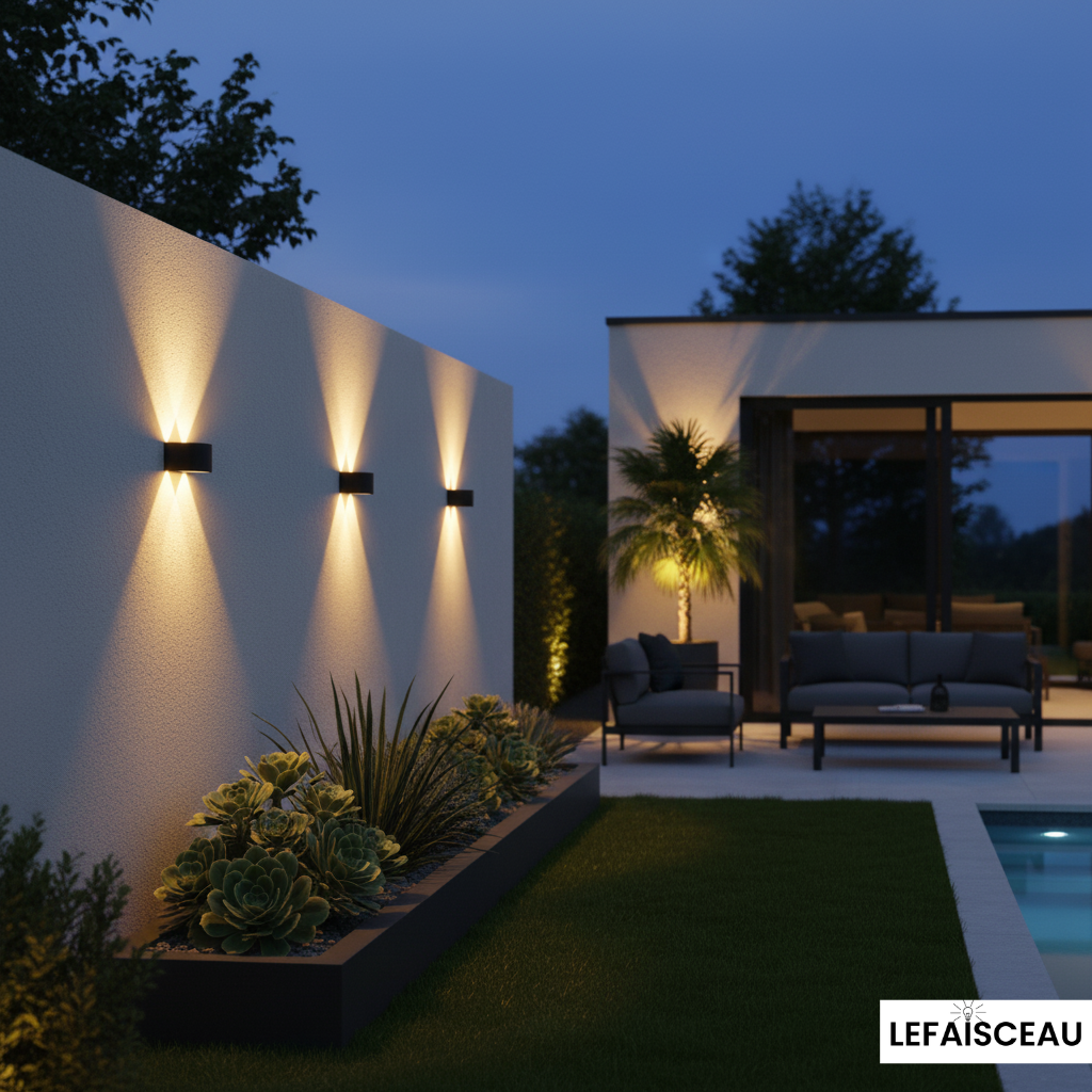 Applique murale extérieure cylindrique