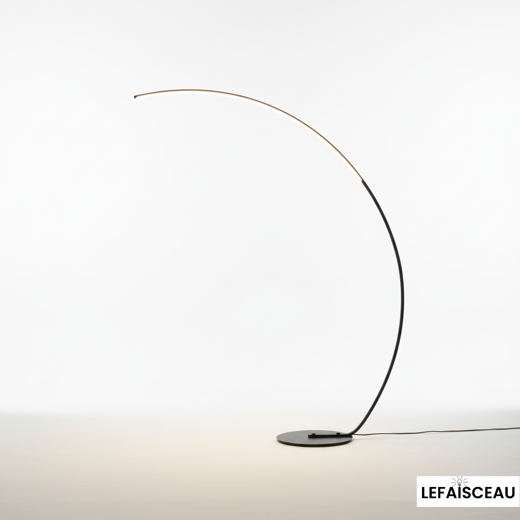 Lampadaire en demi-lune