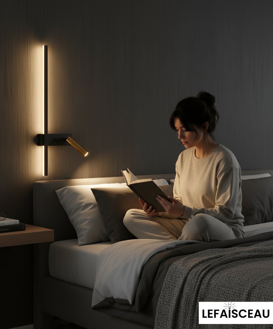 Applique murale LED à double éclairage (Noir et Or)