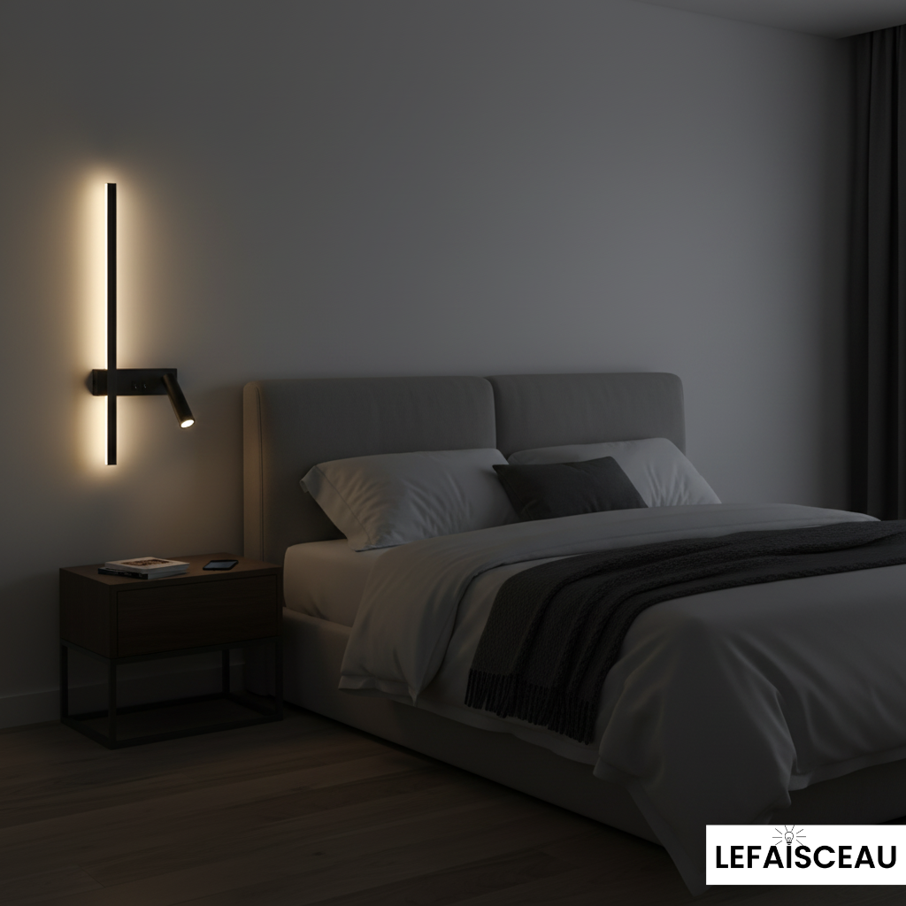 Applique murale LED à double éclairage monochrome