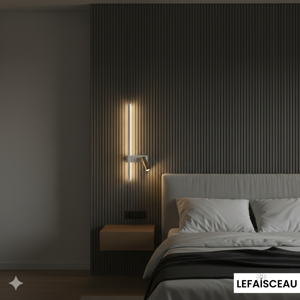 Applique murale LED à double éclairage (Blanc et Or)