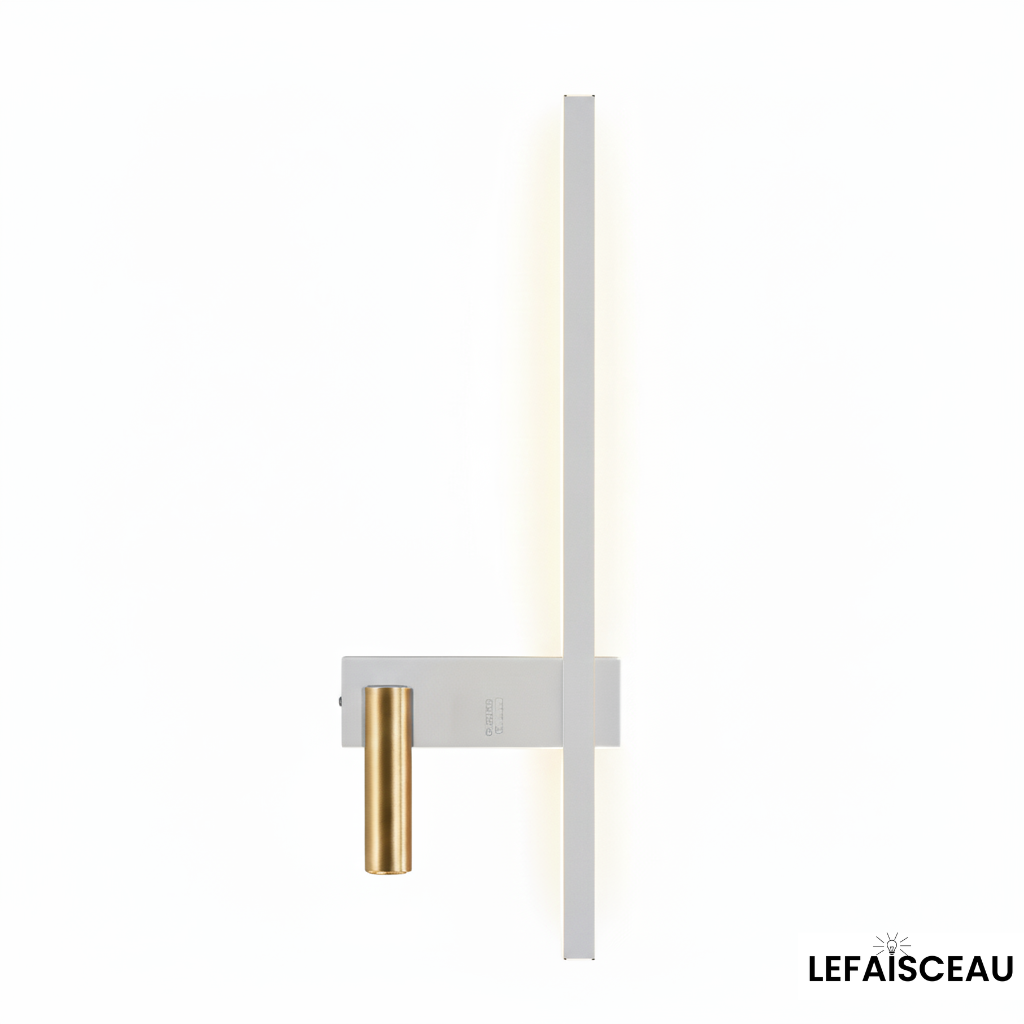 Applique murale LED à double éclairage (Blanc et Or)